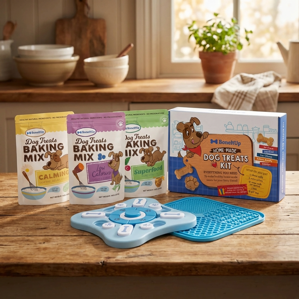 All-in-One Enrichment Bundle (Dog Kit + Baking Mix + Lick Mat + Puzzle Toy)