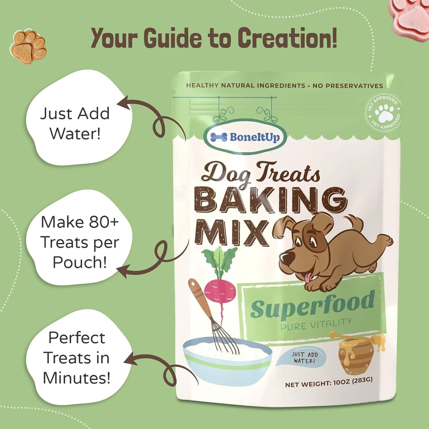 BoneItUp Dog Treats Baking Mix (Superfood)