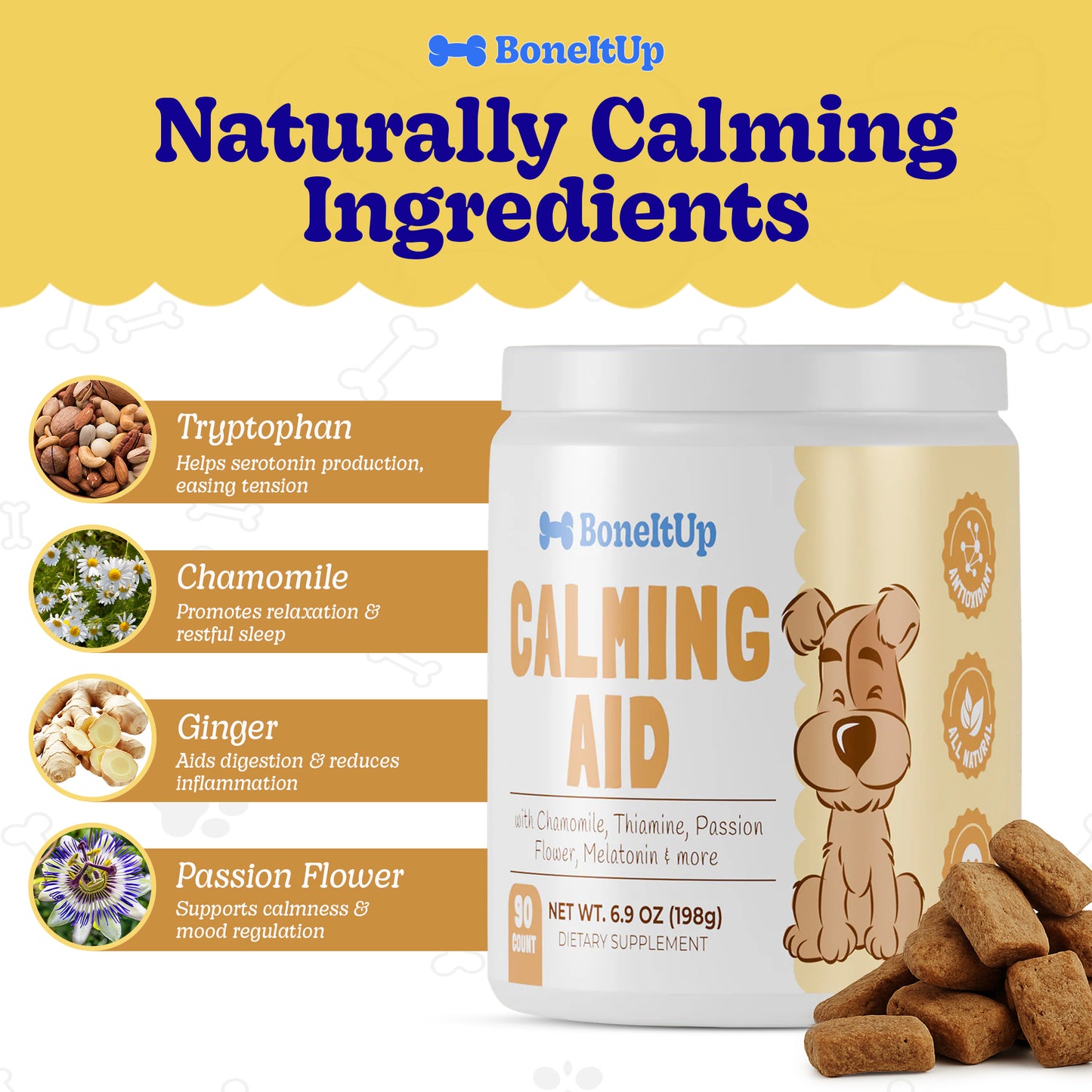 BoneItUp® Calming Relax Chews 90ct