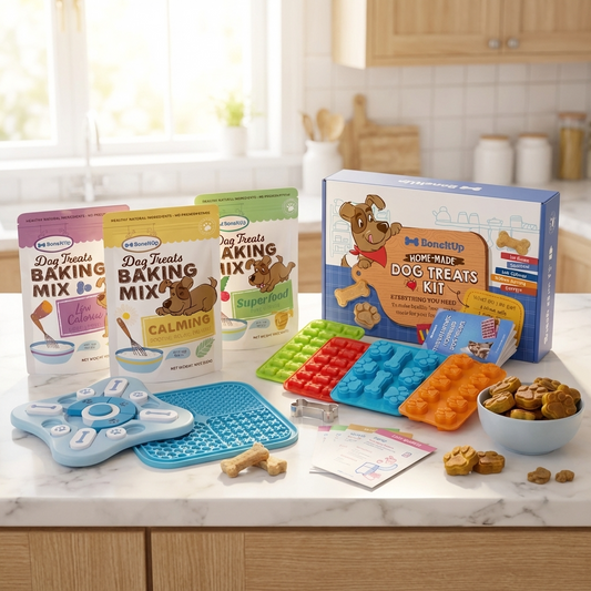 All-in-One Enrichment Bundle (Dog Kit + Baking Mix + Lick Mat + Puzzle Toy)